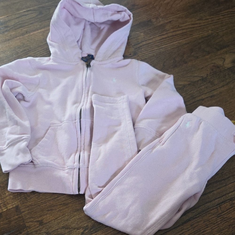 Polo by Ralph Lauren Light Pink Zip-Up Hoodie